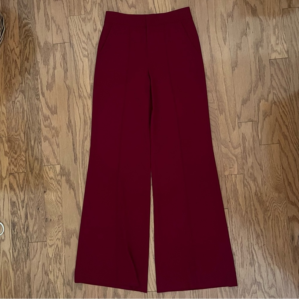 Alice + Olivia Red Wide Leg Pants